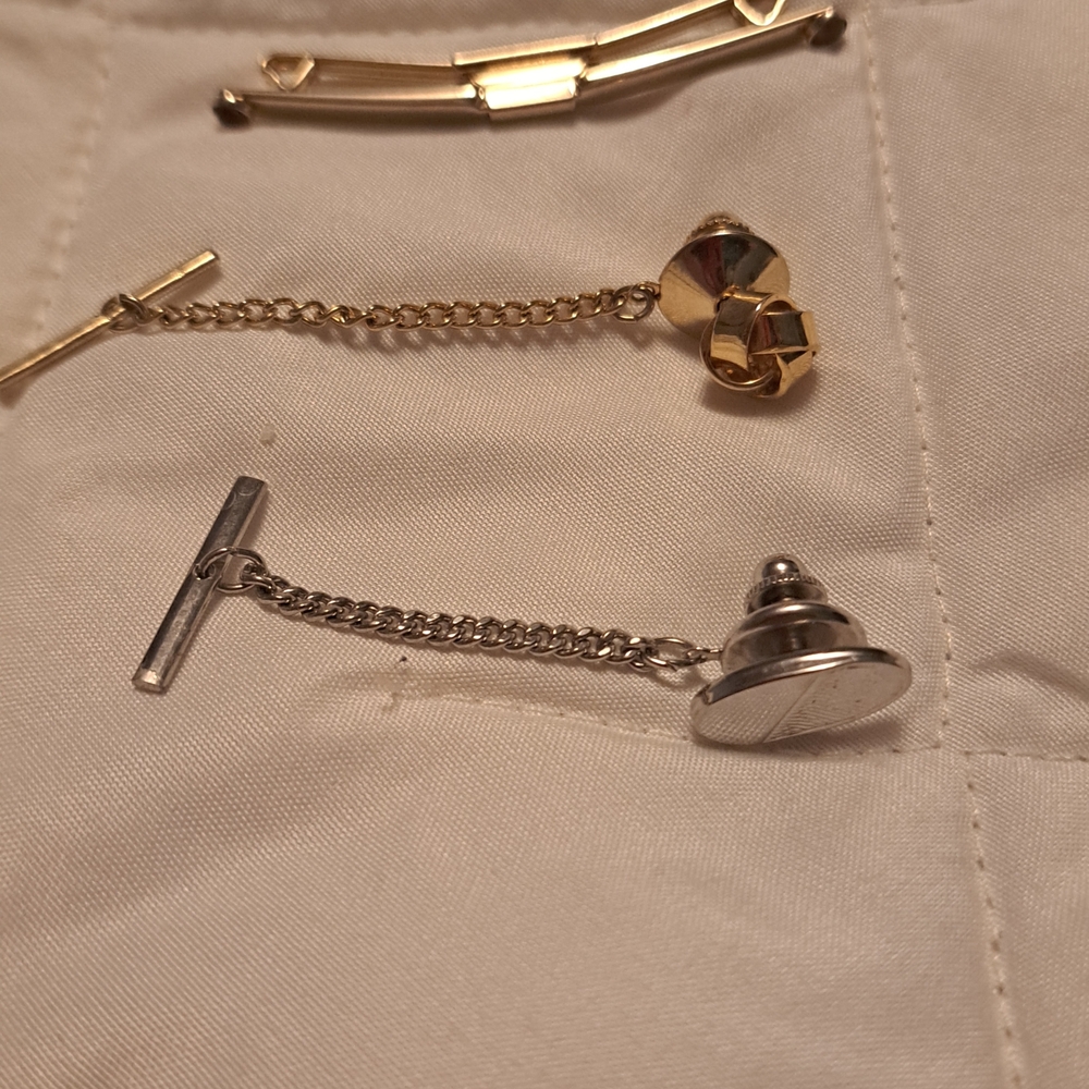 Gold and Silver Men's Tie Accessories